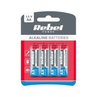 Alkalické batérie AA LR06 R6 LR6 4 kusy 1,5V Rebel sticks