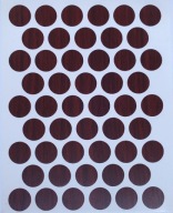 Čiapky na nábytok samolepiace 14mm - mahagón (7102) - 50 ks.