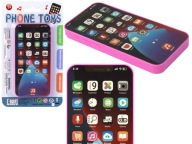 Detský telefón so svetlom a hudbou ružový