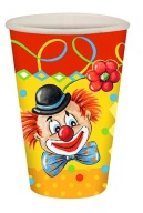Papierové poháre narodeninový hrnček 200ml CLOWN 10ks (na ďalší predaj)