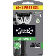 8x holiaci strojček WILKINSON Xtreme 3 Comfort Black Edition