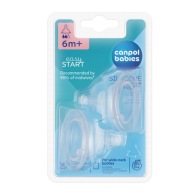 CANPOL SILIKÓNOVÝ cumlík, STREDNÝ, ŠIROKÝ OTVOR, NA KÔMENIE, 2 ks, 6m+