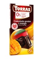Tmavá čokoláda s mangom bez pridaného cukru, bezlepková 75 G - Torras