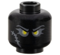 Lego New Head Black Head Demon rm042 Grimspawn 28621pb0110