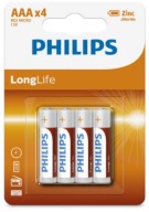 Batérie Philips LongLife AAA, 4 kusy