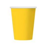 POHÁR Z PAPIERU ŽLTÝ 220ML 6KS