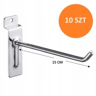 15 CM HÁČKOVÝ PRÍvesok HÁČKOVÝ CHROMOVÝ PANEL LIŠKA STENA PRIESTOR DRÔT 4MM - 10 KS
