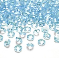 DIAMANTY na stoloch, 100 kusov, MODRÁ, prijímanie