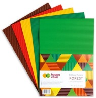 VLNITÁ KARTONA A4 5 farieb listov Happy Color, HRUBÁ a ODOLNÁ