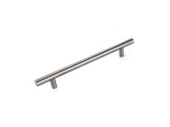 Nábytkové madlo zábradlie rúrkové kovové INOX/SATIN 96/156 mm + skrutky