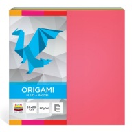 ORIGAMI PAPIER 20x20CM 100 FLUO+PASTEL INTERPRET