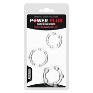 3x sada kompresných krúžkov na penis Power Plus