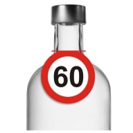 Prívesky na fľaše alkohol vodka 60 NARODENINY x10