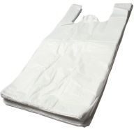 FÓLIOVÉ TAŠKY JEDNORÁZOVÉ HDPE TAŠKY SILNÉ 30×55 cm 170 ks 11µ BIELY