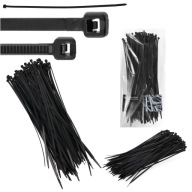 100x sťahovacie pásky Káblové pásky Zipsy 4,8 x 350 mm Silné UV sťahovacie pásky
