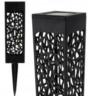 ZÁHRADNÁ SOLÁRNA LAMPA ČIERNA STÓĽOVÁ LED LAMPA 18x6x6 cm