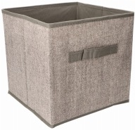 Textilný organizér boxový kôš 25x25x25 cm šedý do šatníkovej skrine