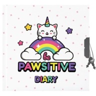 ZAMKNUTÝ DENNÍK ZÁPISNÍK CAT MAČIATKA