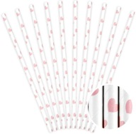 PAPIEROVÉ SLAMKY, RUŽOVÉ SRDCE, SRDCE, 10KS. 19,5 CM NARODENINOVÝ SET