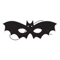Potlačená papierová maska ​​HALLOWEEN BAT Dracula