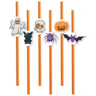 papierové slamky GHOST tekvica SKULL spider CAT x6