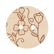 Ozdobný gombík FLORAL MEDIUM nášivka