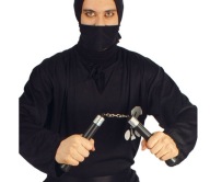 NUNCHAKU ZBRAŇ PRE NINJU, ČIERNA 20CM