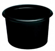 350ml okrúhla PP nádoba Tusipack BLACK - 50 ks