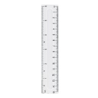 Plastová školská kancelária RULE 15cm transparentná GRAND