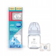 CANPOL SET ANTIKOLICKÁ FĽAŠA 120ML + UKLIDŇUJÚCI TAKTER 0-2M MODRÁ