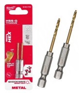 VŔTAČKY MILWAUKEE SHOCKWAVE ČERVENÉ HEX HSS-G CÍN 2mm