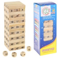 Veža rodinná arkádová hra Drevené puzzle kývajúca sa veža