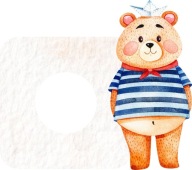 NÁLEPKA na vypínač BEAR SEAMAN pre deti