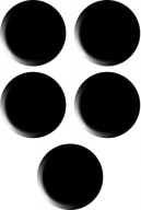 MAGNETY NA DOSKU 5 kusov 30mm čierny TETIS