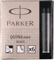 Náplne do plniaceho pera Parker krátke, 6 ks, čierne