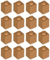 LEGO 3005 BRICK 1x1 nugát stredný (9g) 16 ks.