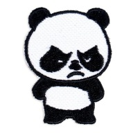 Nažehľovacia nášivka Panda rozrušená a nahnevaná