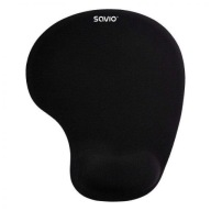 SAVIO SAVIO MP-01B gélová podložka pod myš, čierna