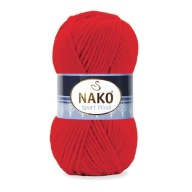 Priadza NAKO SPORT WOOL, akrylová vlna 4738 červená