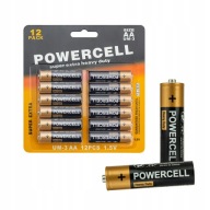 Zinkovo-uhlíková batéria Powercell AA (R6) 12 ks.