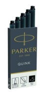 Náplne do pera Parker Quink, čierne, 5 ks.
