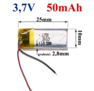 Nabíjateľná batéria Mp3 Bluetooth RC 281025 50mAh