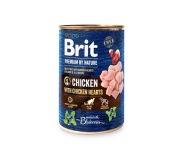 BRIT PREMIUM MOKRÉ KRMIVO PRE PSA s kuracím mäsom a srdiečkami 400g