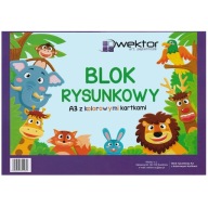 BLOK NA KRESLENIE, VEKTOR A3, FAREBNÝ, 16 listov