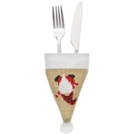 Obal na príborový kufrík SANTA HAT škriatok vianočná dekorácia