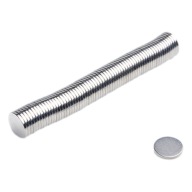 Cylindrický neodymový magnet MW 9x1 N38, sada 10 kusov