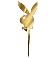 Topper pre sexi chlapa, zajačik playboy pre chlapca, PLEXI zlaté zrkadlo