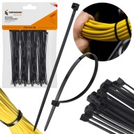 Sťahovacie pásky, zipsy, sťahovacie pásky, čierne, 2,5 x 100 mm - 100 ks.