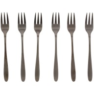 SADA ČIERNYCH PRÍBOROV na tortové vidličky, 6 kusov, Excellent HouseWare