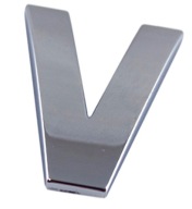 ZNAK PÍSMENO CHROMOVÉ PÍSMENO V V VEĽKÉ 5,6CM J2L84